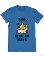 Tricou ADLER barbat Toilet roll apocalypse Albastru azuriu