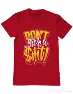 Tricou ADLER barbat Don't give a shit Rosu