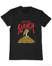 Tricou ADLER barbat Pizza slayer Negru