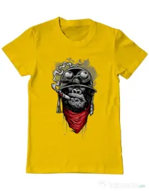 Tricou ADLER barbat Ape of duty Galben