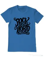 Tricou ADLER barbat Rock my world Albastru azuriu