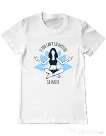 Tricou ADLER barbat Go inside Alb