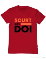 Tricou ADLER barbat Scurt si pe doi Rosu