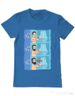 Tricou ADLER barbat Funny wilson Albastru azuriu