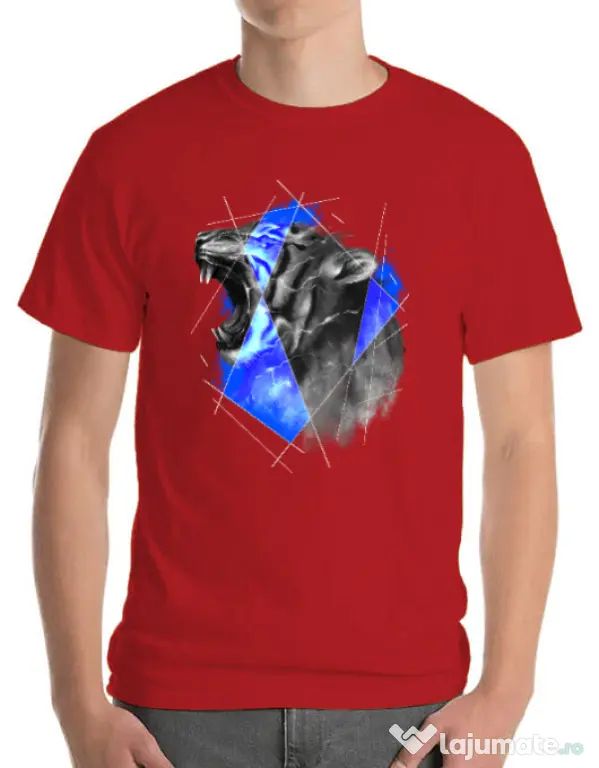 Tricou ADLER barbat Electro tiger Rosu