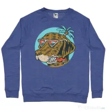 Bluza ADLER barbat Chill dog Albastru melanj