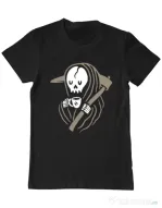 Tricou ADLER barbat Grim reaper love coffee Negru