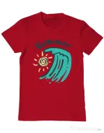 Tricou ADLER barbat Summer Beach Rosu