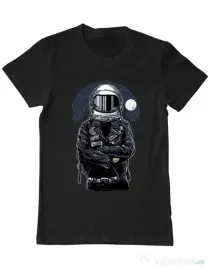 Tricou ADLER barbat Astronaut rebel Negru