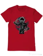 Tricou ADLER barbat Gas mask scissor Rosu