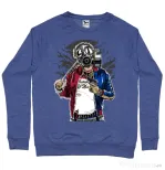 Bluza ADLER barbat Suicide gas mask Albastru melanj