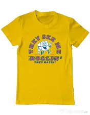 Tricou ADLER barbat They see me rollin Galben