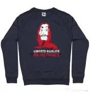 Bluza ADLER barbat Symbol of resistance Denim inchis 