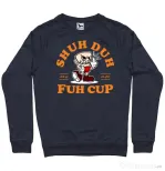 Bluza ADLER barbat Shut the fuh cup Denim inchis