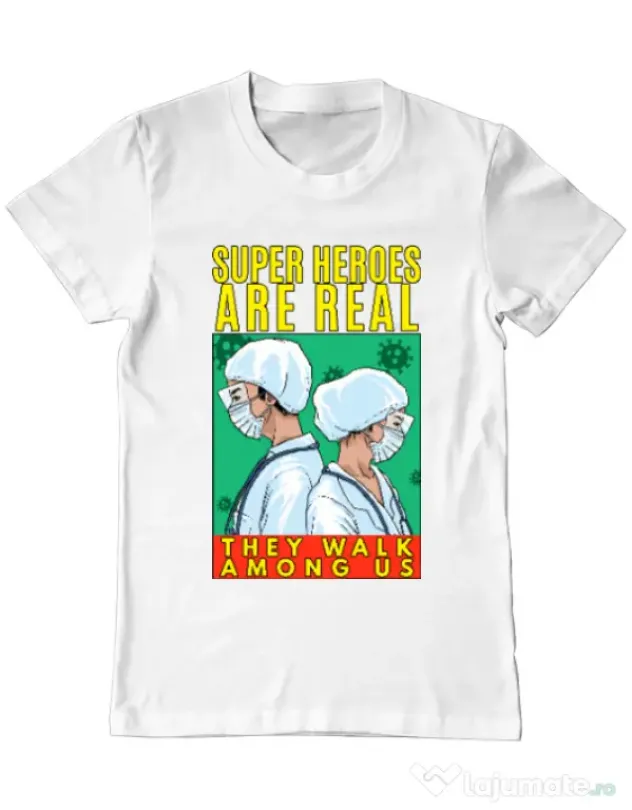 Tricou ADLER barbat Real super heroes Alb
