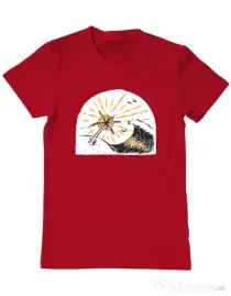 Tricou ADLER barbat Beauty wave Rosu