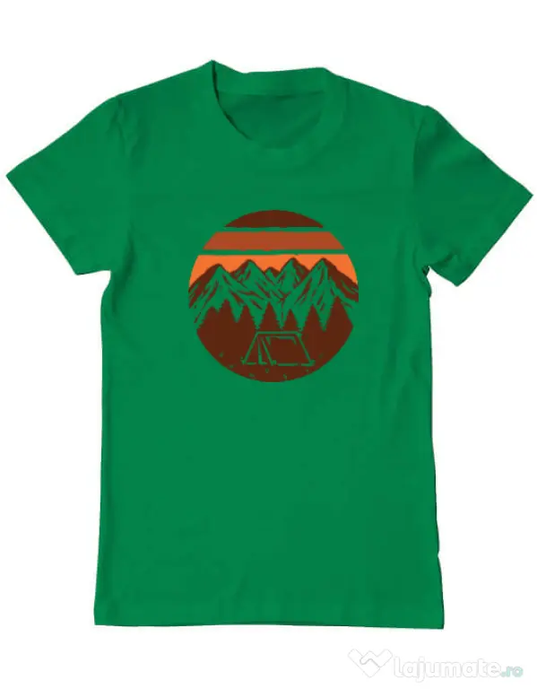 Tricou ADLER barbat Beauty mountain Verde mediu