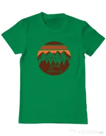 Tricou ADLER barbat Beauty mountain Verde mediu