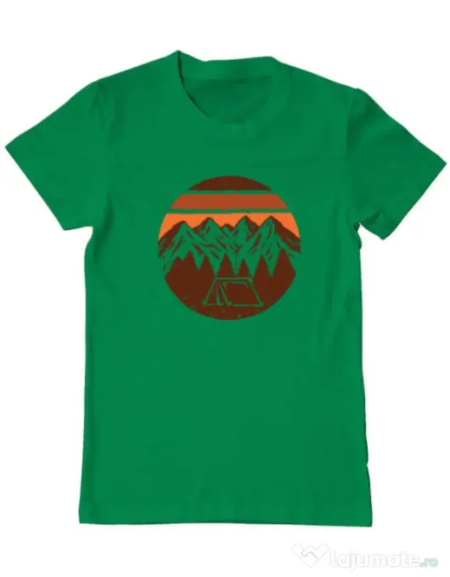 Tricou ADLER barbat Beauty mountain Verde mediu