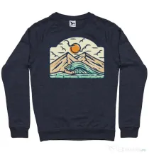 Bluza ADLER barbat Mountain and wave Denim inchis