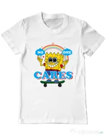 Tricou ADLER barbat No one cares Alb