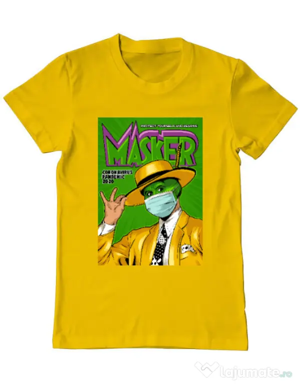 Tricou ADLER barbat Masker Galben