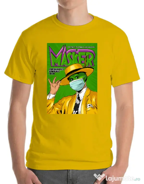 Tricou ADLER barbat Masker Galben