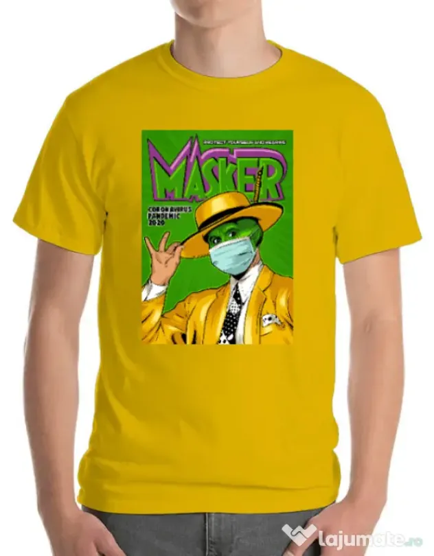 Tricou ADLER barbat Masker Galben