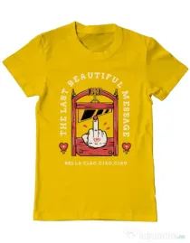 Tricou ADLER barbat The last message Galben