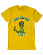 Tricou ADLER barbat Social distancing Galben