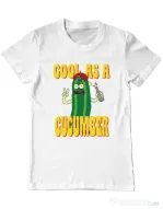 Tricou ADLER barbat Cool as cucumber Alb