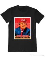 Tricou ADLER barbat Make America regret again Negru