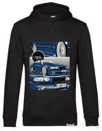Hoodie barbat cu gluga E38 HTO Negru