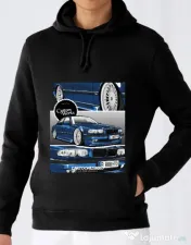 Hoodie barbat cu gluga E38 HTO Negru 