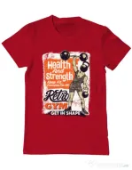 Tricou ADLER barbat Retro Gym Rosu