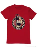 Tricou ADLER barbat Resting gym face Rosu
