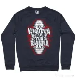 Bluza ADLER barbat Eat what you want Denim inchis