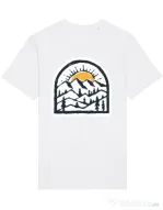 Tricou STANLEY STELLA barbat Mountain beauty Alb