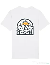 Tricou STANLEY STELLA barbat Mountain beauty Alb