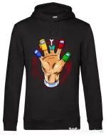Hoodie barbat cu gluga High five Negru
