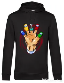Hoodie barbat cu gluga High five Negru