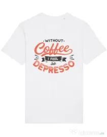 Tricou STANLEY STELLA barbat Without coffee Alb
