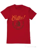 Tricou ADLER barbat Coffee keeps me from killing you Rosu