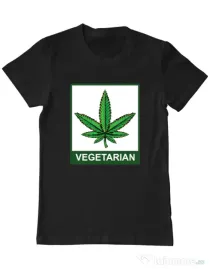 Tricou ADLER barbat Vegetarian Negru