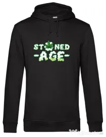 Hoodie barbat cu gluga Stoned age Negru