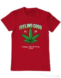 Tricou ADLER barbat Good ganja Rosu