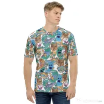 Tricou barbati all over Hello summer