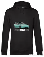 Hoodie barbat cu gluga Minty Civic Negru