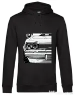 Hoodie barbat cu gluga Skyline Hakosuka (front) Negru