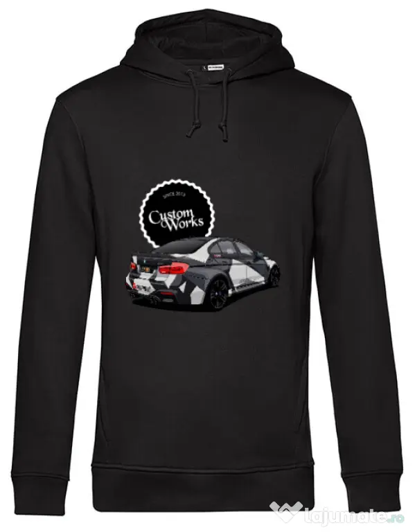 Hoodie barbat cu gluga M3 Camo Negru